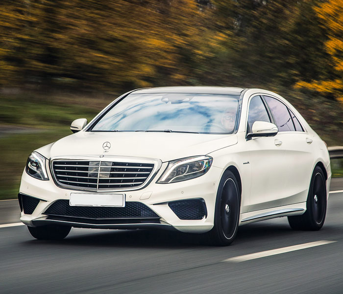 white Mercedes Benz